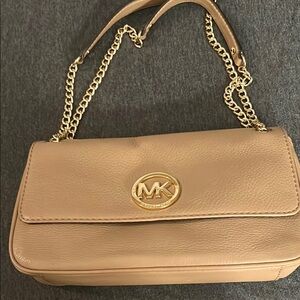 Michael Kors Tan Leather Shoulder Bag